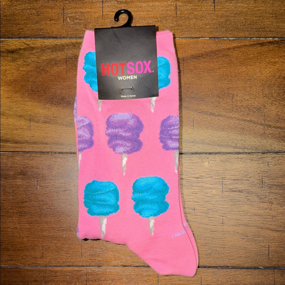 Hot Sox Women's Pink and Blue Cotton Candy Socks Size 4-10
